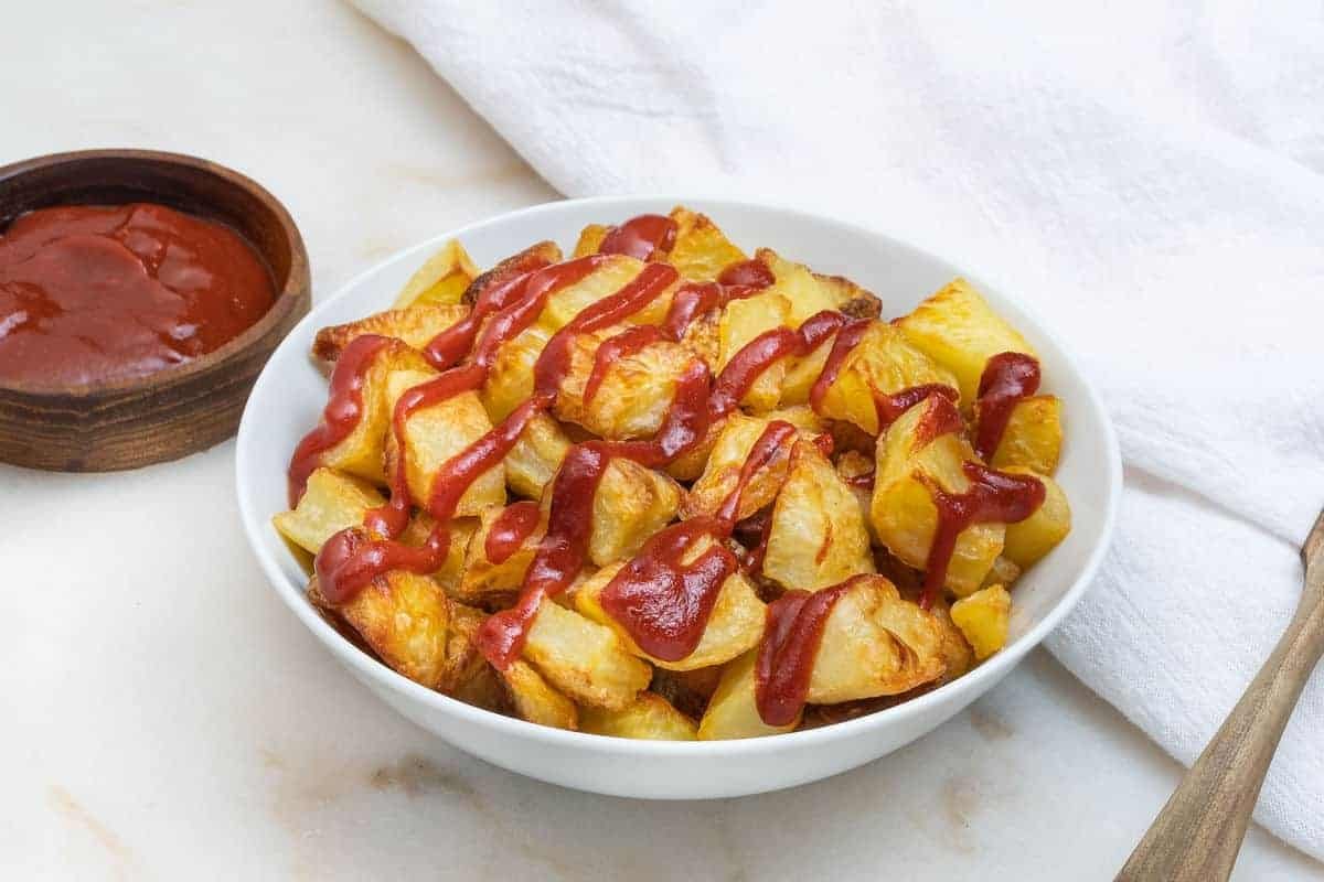 Healthy Patatas Bravas [Roasted, Sauteed, Air Fried]