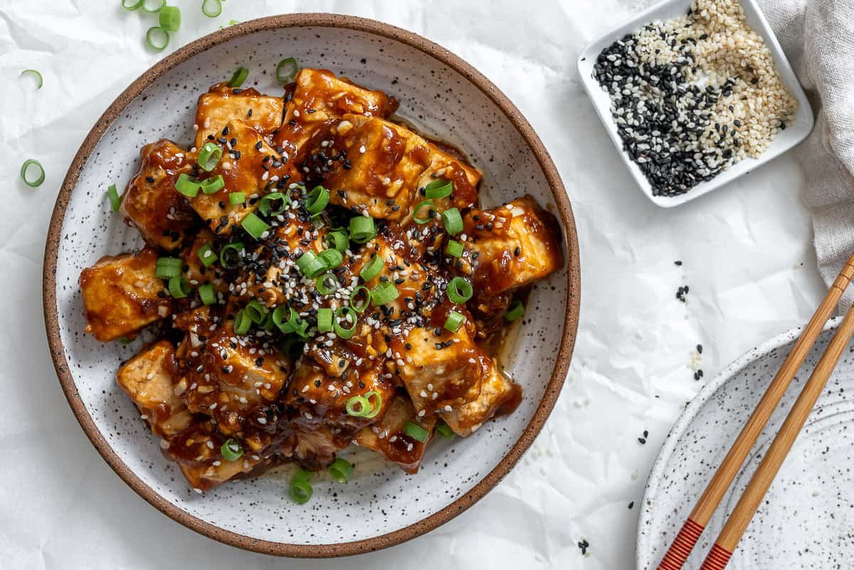 Sticky Sesame Tofu